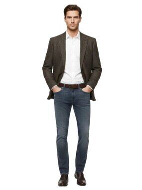 Goodfellow & Co Mens Slim Gray Blue Jeans 32x34 Stretch Denim Tailored